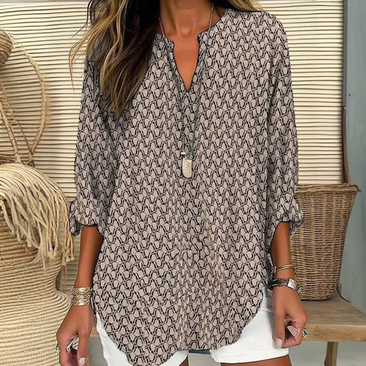 【Långärmad】Vintage Avslappnad Blus