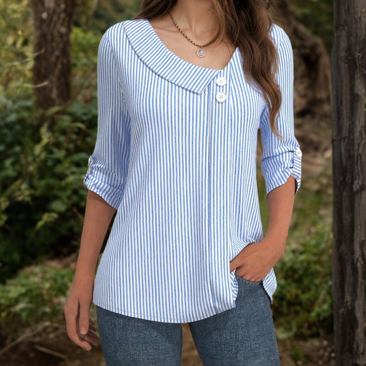 Avslappnad Randig Blus