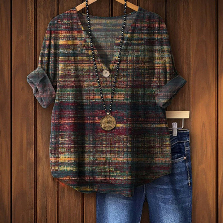 Vintage Färgglad Blus